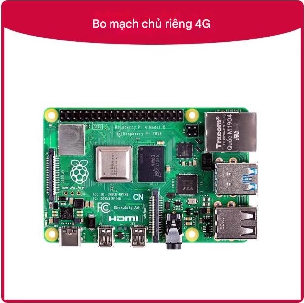 Bo mạch chủ Raspberry Pi 4b, bộ công cụ lập trình Python 8GB, bo mạch phát triển Linux Visual Raspberry Pi ROS