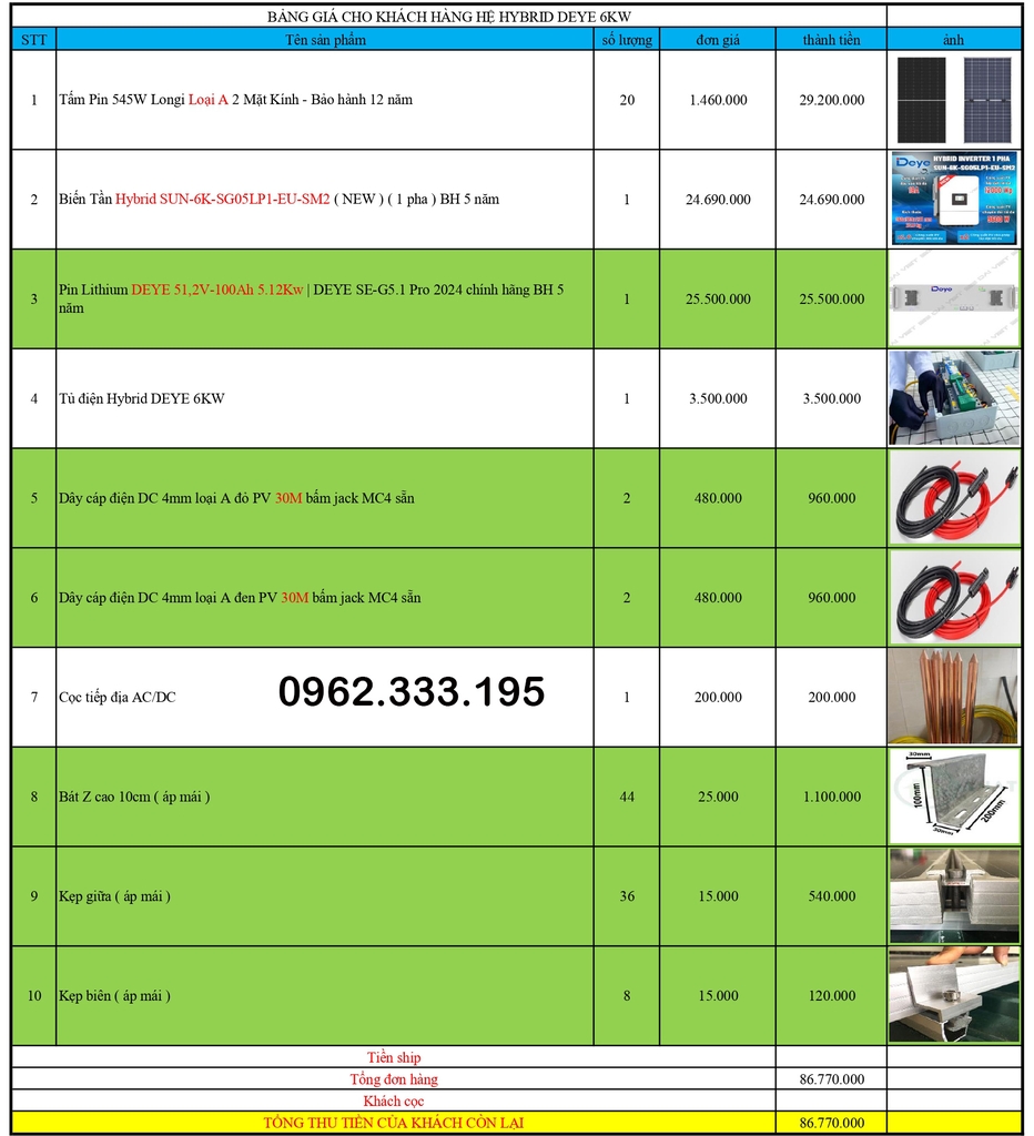 Biến tần hybrid DEYE hybrid 3kw 1 pha