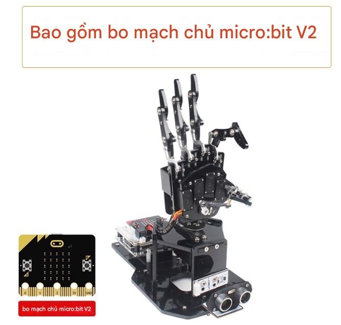 Bộ Robot Bàn Tay Thông Minh uHandbit – Bộ Dụng Cụ Học Tập Lập Trình micro:bit