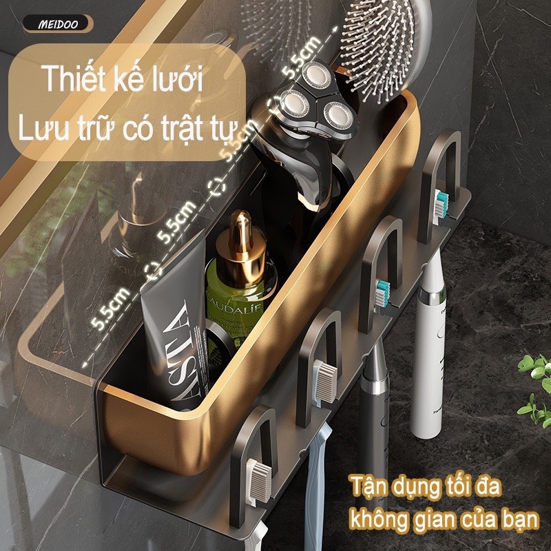 Giá treo bàn chải đánh răng ĐAIVIETBIG bằng kim loại gắn tường tiện lợi