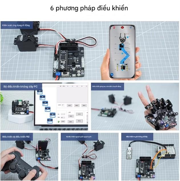 Bộ điều khiển servo 6 kênh nguồn mở tương thích với STM32/Arduino/bo mạch chủ điều khiển cánh tay robot 51
