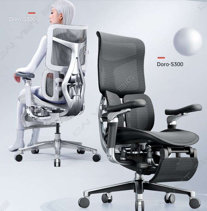 Ghế công thái học ergonomic Sihoo AU (Sihoo Doro S300) bản 3.0 2024 version mới nhất full options