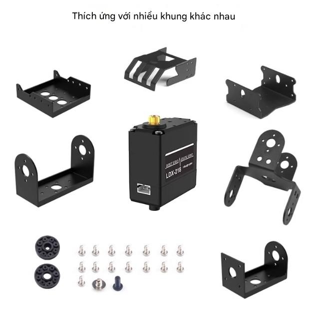 Động cơ servo kỹ thuật số Huaner PWM mô-men xoắn 6-60KG bánh răng kim loại cánh tay robot chống dừng có độ chính xác cao