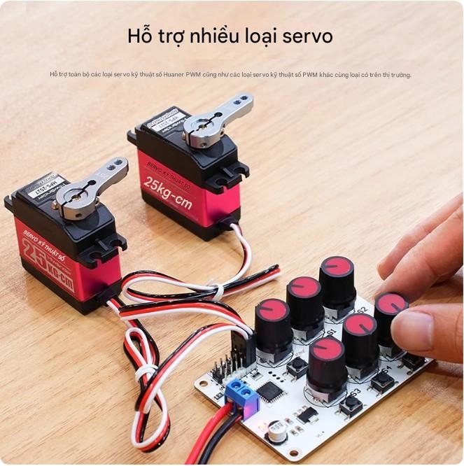 Bo mạch chủ điều khiển servo quay 6 kênh Huaner bảo vệ quá tải robot/cánh tay robot/bộ điều khiển máy móc