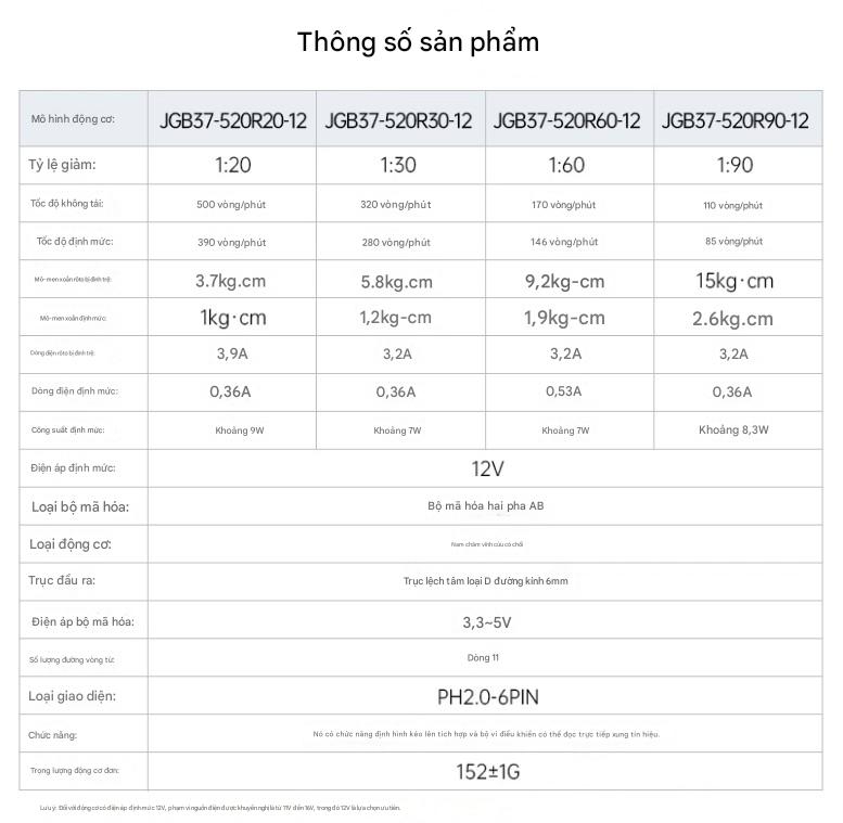 Động cơ giảm tốc DC Huaner 520 robot khung gầm xe thông minh động cơ mô-men xoắn cao độ chính xác cao