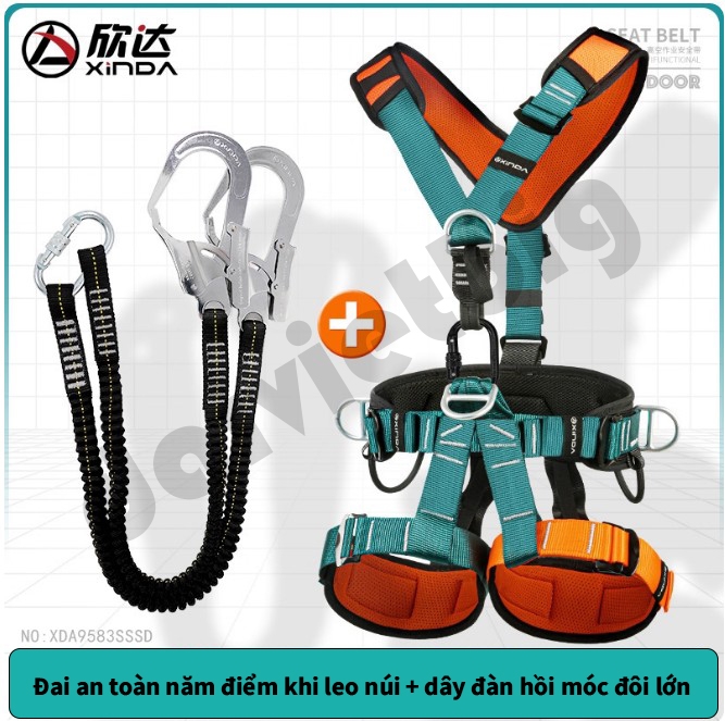 Dây an toàn toàn thân năm điểm cho công việc trên không leo núi cứu hộ lắp đặt điều hòa không khí