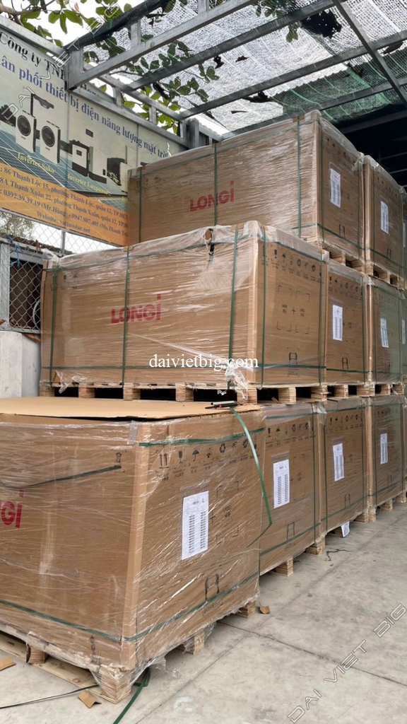 Tấm Pin mặt trời Longi 405w LOẠI A 1 mặt kính HIỆU SUẤT CAO 2026