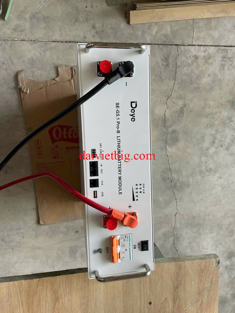 Lithium DEYE 51.2V-200Ah | Pin Lithium Deye SE-G10.2 áp thấp 2025 NEW ( Pin Deye Màu Đen )