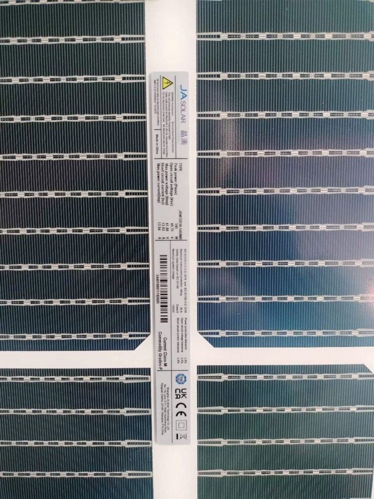 Tấm pin năng lượng mặt trời JA 600W | 2 mặt kính| JA Solar 600 n-type |JAM66D45 600/LB