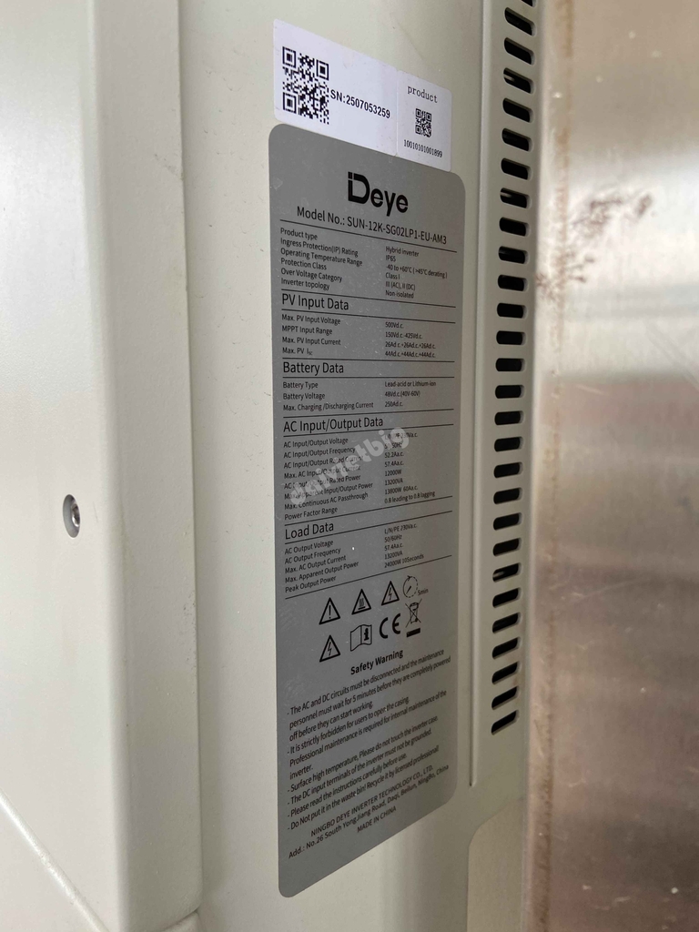 Biến tần Hybrid Deye 12KW 1 Pha SUN-12K-SG02LP1-EU-AM3