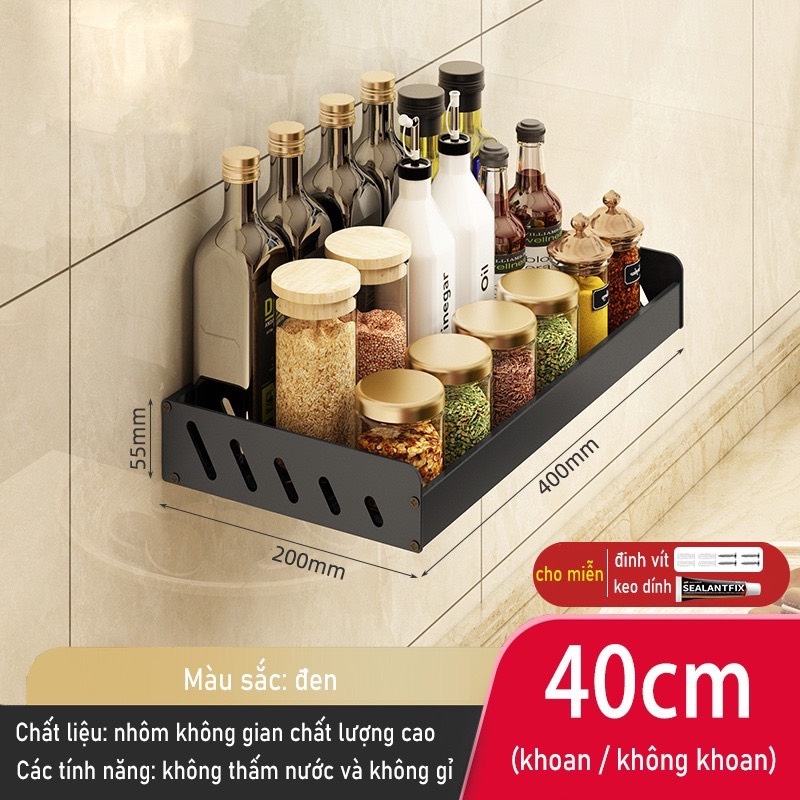 Kệ giữ đồ dùng nhà bếp dán tường không cần khoan lỗ dễ dàng đa năng tiện lợi