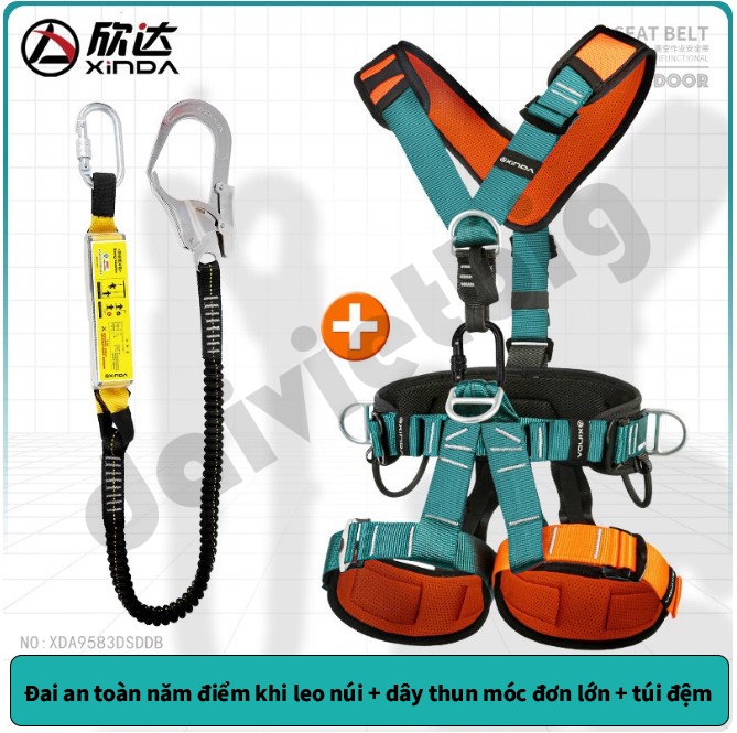 Dây an toàn toàn thân năm điểm cho công việc trên không leo núi cứu hộ lắp đặt điều hòa không khí