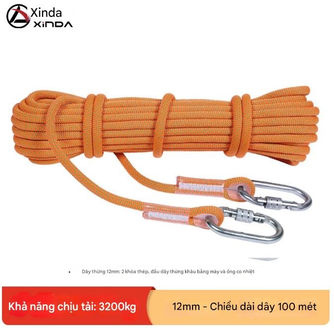 Dây an toàn chống mài mòn làm việc trên không lắp đặt điều hòa không khí dây an toàn có móc leo núi ngoài trời leo núi