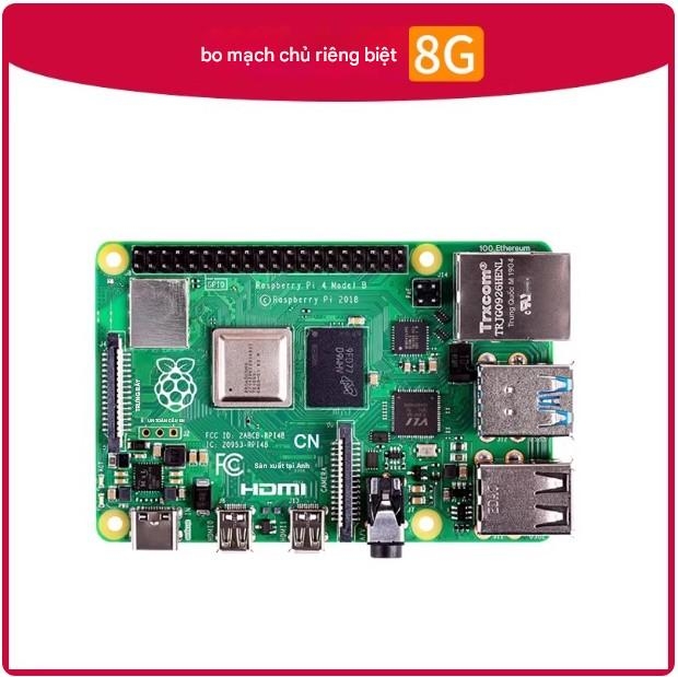 Bo mạch chủ Raspberry Pi 4b, bộ công cụ lập trình Python 8GB, bo mạch phát triển Linux Visual Raspberry Pi ROS