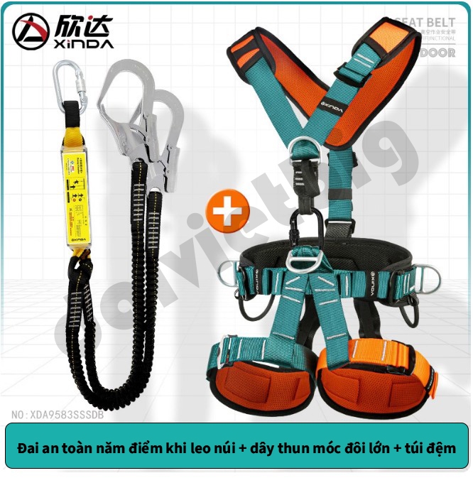 Dây an toàn toàn thân năm điểm cho công việc trên không leo núi cứu hộ lắp đặt điều hòa không khí