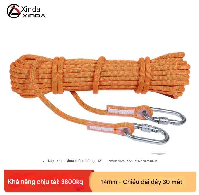 Dây an toàn chống mài mòn làm việc trên không lắp đặt điều hòa không khí dây an toàn có móc leo núi ngoài trời leo núi