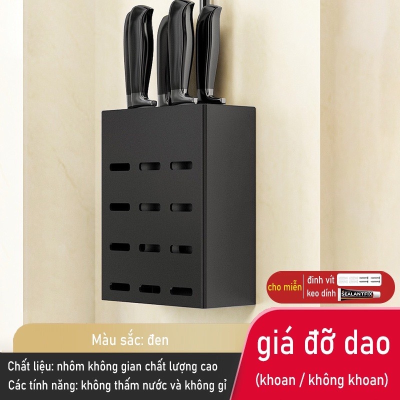 Kệ giữ đồ dùng nhà bếp dán tường không cần khoan lỗ dễ dàng đa năng tiện lợi