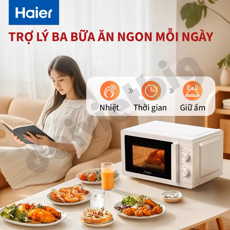 Lò Vi Sóng Haier HW-M20T1W Phong Cách Hiện Đại Dung Tích 20L Công Suất 700W Hàng Chính Hãng Bảo Hành 12 Tháng