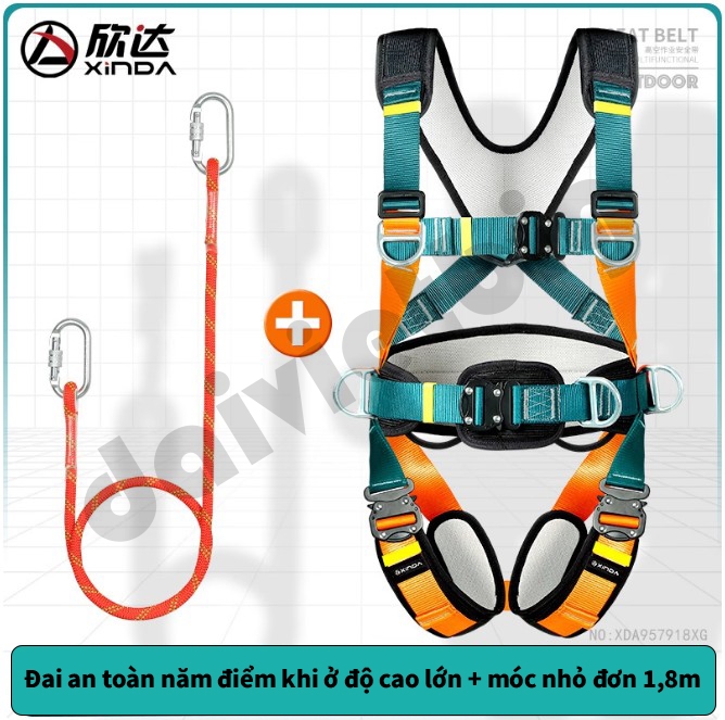 Dây an toàn toàn thân năm điểm cho công việc trên không leo núi cứu hộ lắp đặt điều hòa không khí