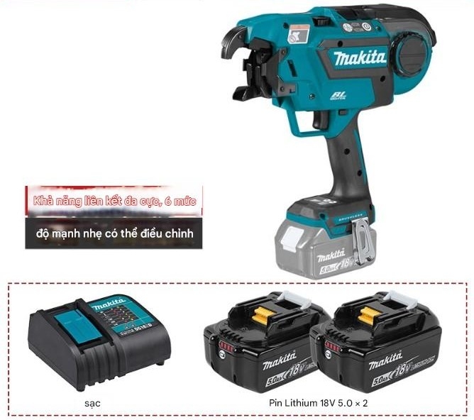 Máy buộc thép cây điện Makita DTR180, Móc buộc dây, Móc buộc thép cây, Máy buộc thép hoàn toàn tự động, Chống thấm nước