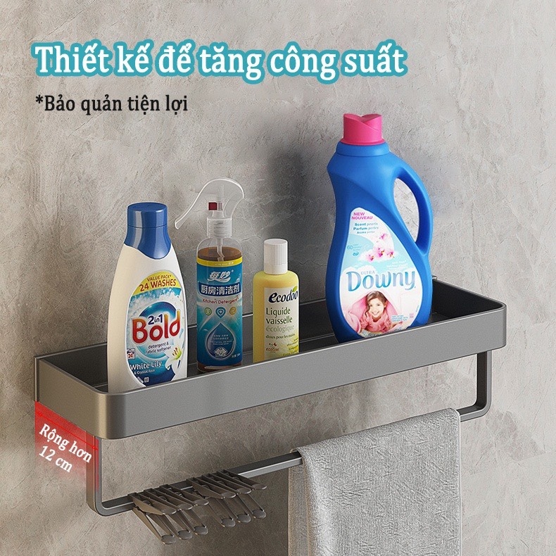 Kệ đựng đồ ĐAIVIETBIG chất liệu kim loại nhôm không khoan lỗ dễ lắp đặt và sử dụng trong nhà bếp