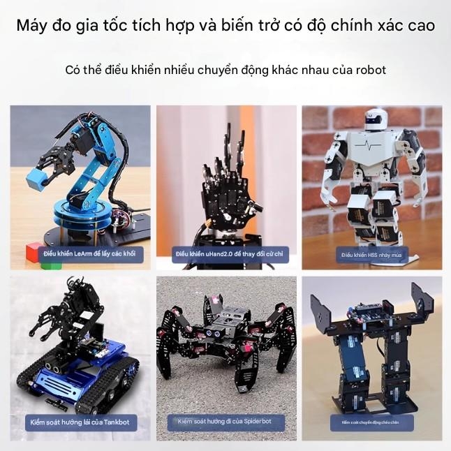 Găng tay cảm biến chuyển động/bàn tay robot/ô tô thông minh/rô bốt lập trình tương thích với Arduino có điều khiển Bluetooth nguồn mở