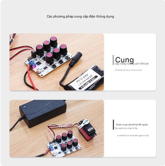 Bo mạch chủ điều khiển servo quay 6 kênh Huaner bảo vệ quá tải robot/cánh tay robot/bộ điều khiển máy móc