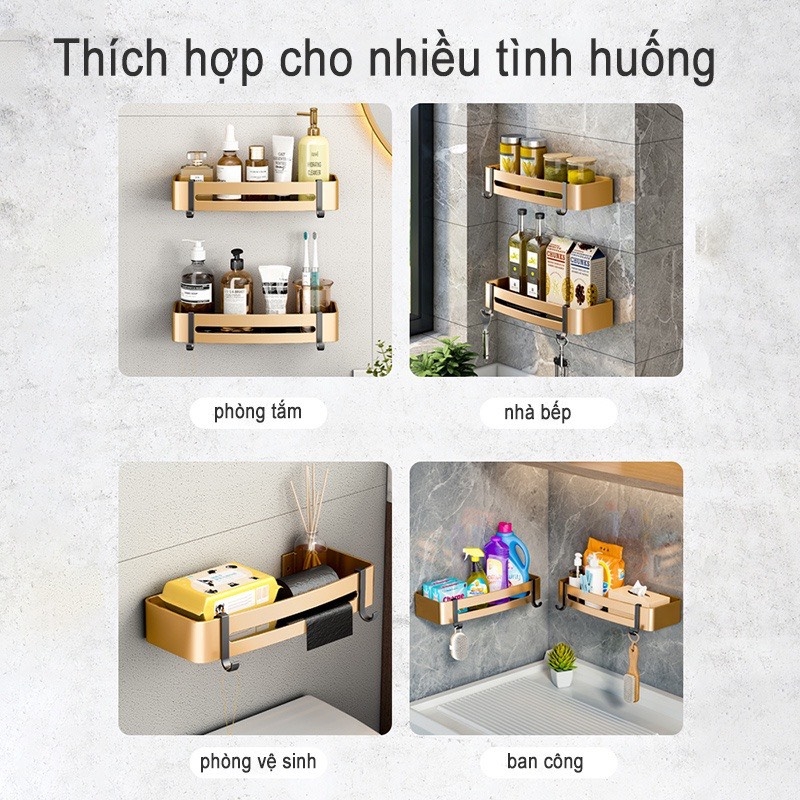 Kệ gắn góc tường ĐAIVIETBIG đựng đồ đa năng tiện lợi cho phòng tắm