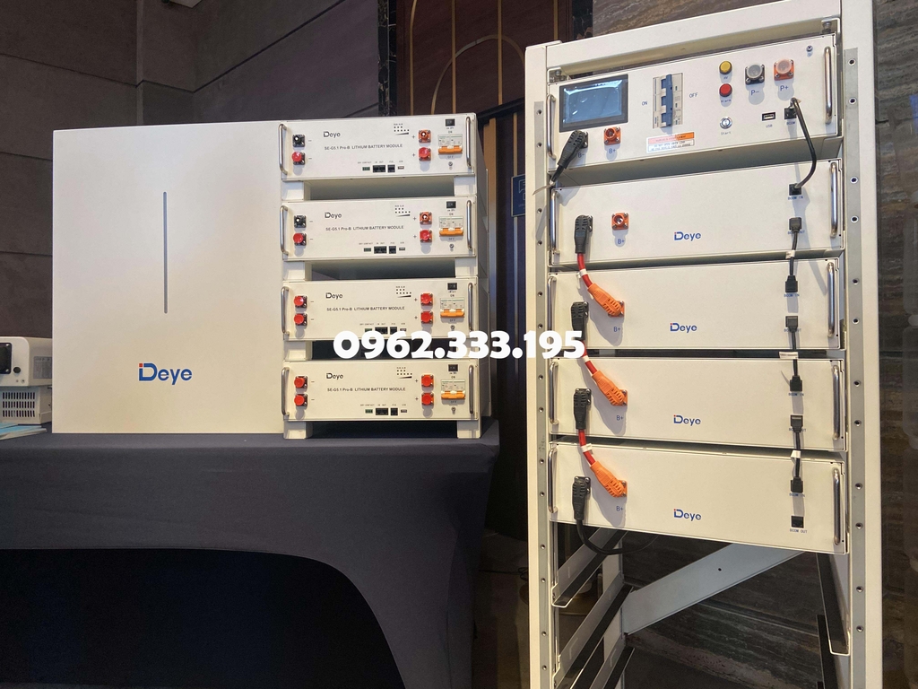 Pin Lithium DEYE 51,2V-200Ah, Deye Ess RW-F10.2 chính hãng BH 5 năm