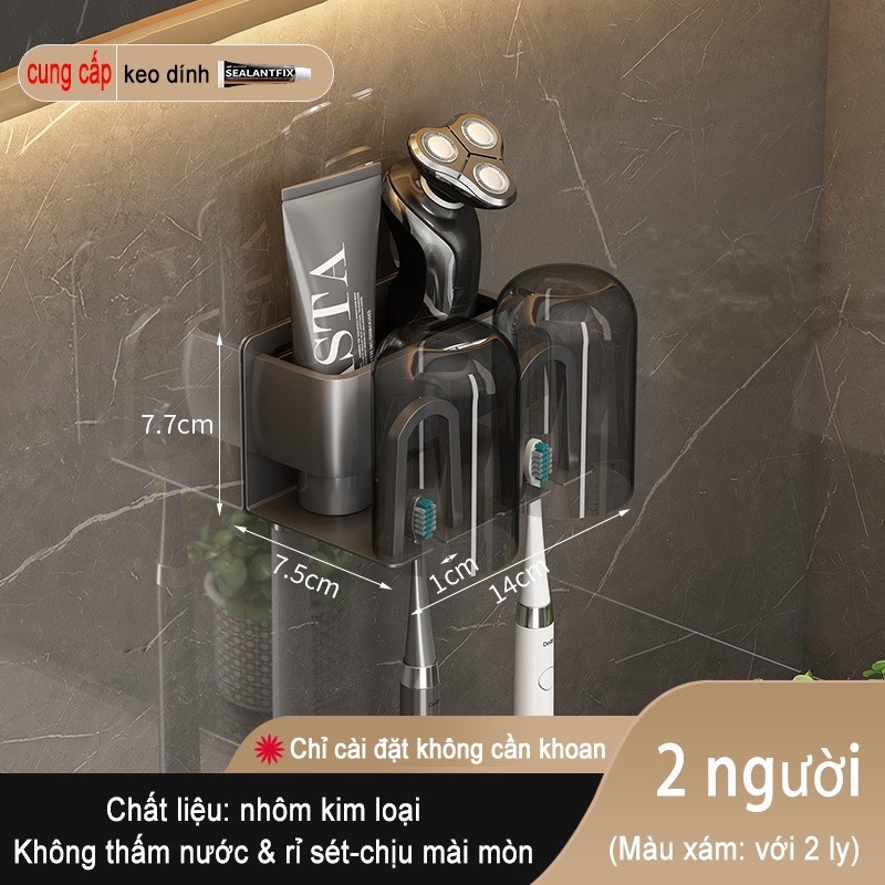 Giá treo bàn chải đánh răng ĐAIVIETBIG bằng kim loại gắn tường tiện lợi