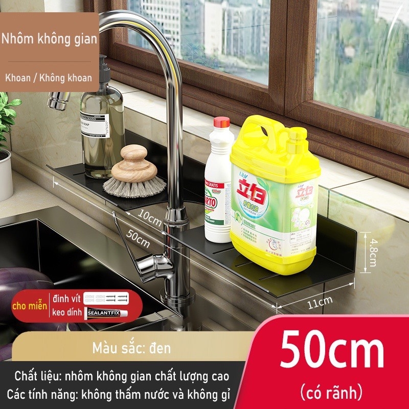 Kệ giữ đồ dùng nhà bếp dán tường không cần khoan lỗ dễ dàng đa năng tiện lợi