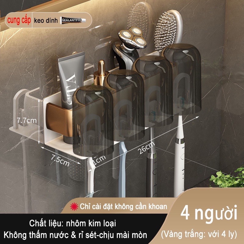 Giá treo bàn chải đánh răng ĐAIVIETBIG bằng kim loại gắn tường tiện lợi