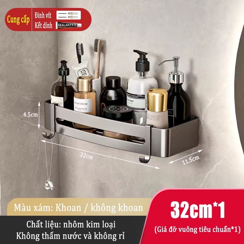 Kệ ĐAIVIETBIG gắn tường giữ khăn đa năng không cần khoan