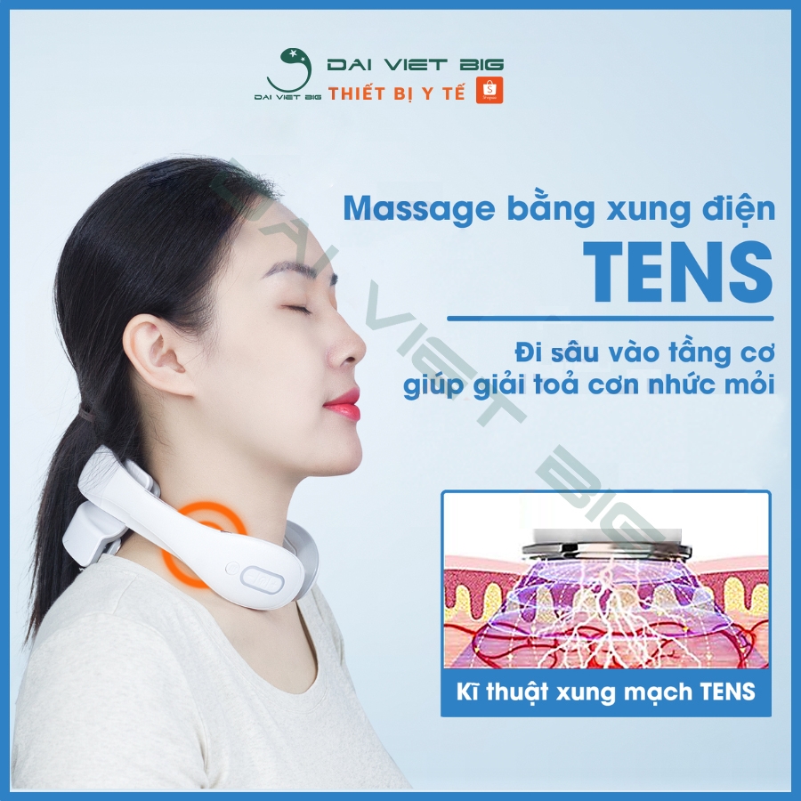 Máy massage vai cổ SKV-JT88 ( BẢO HẢNH 24 THÁNG ), sử dụng ánh sáng sinh học tác động sâu giảm đau mỏi vai gáy
