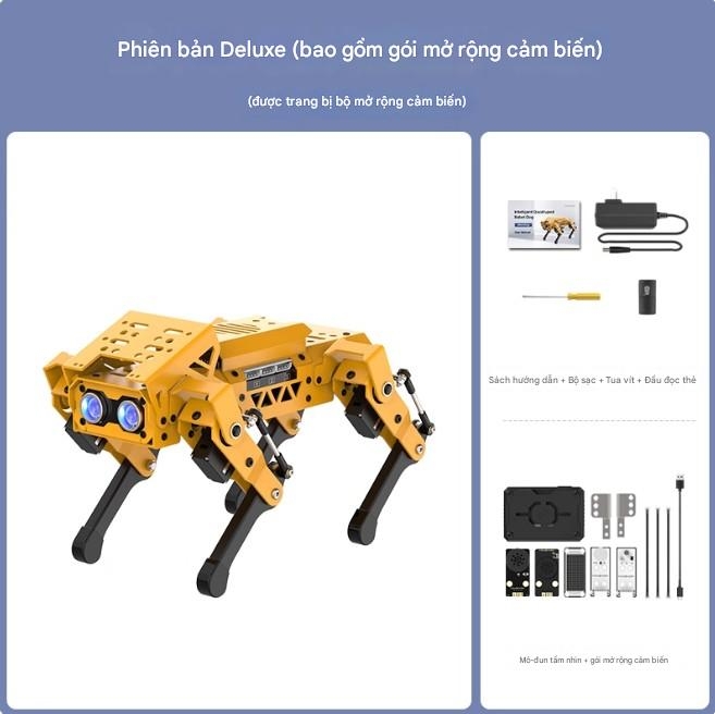 MechDog – Chó Robot Bốn Chân Thị Giác AI, Lập Trình Scratch/Python