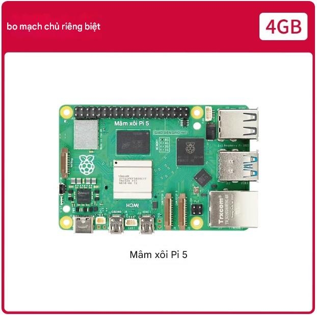 Bo mạch chủ Raspberry Pi 4b, bộ công cụ lập trình Python 8GB, bo mạch phát triển Linux Visual Raspberry Pi ROS