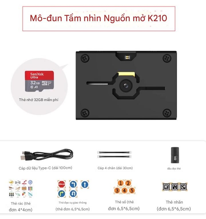 Mô-đun nhận dạng hình ảnh nguồn mở WonderMV K210, cảm biến, bo mạch phát triển Python, camera AI