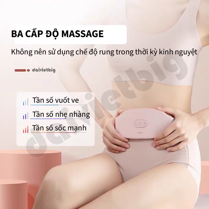 Máy Chườm Bụng Kinh-Đai Massage Giảm Đau Bụng Kinh Haier HZT-Y05L-Hỗ Trợ Chống Lão Hóa-Quà Tặng Bạn Gái