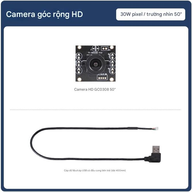 Camera góc rộng USB, xe thông minh Raspberry Pi 5, mô-đun thị giác robot không người lái ROS Jetson Nano