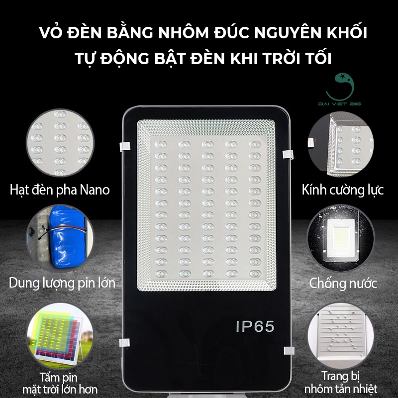 Đèn Năng Lượng Mặt Trời 2000W, đèn Cao Áp Siêu Sáng, thân thiện với môi trường - K1534