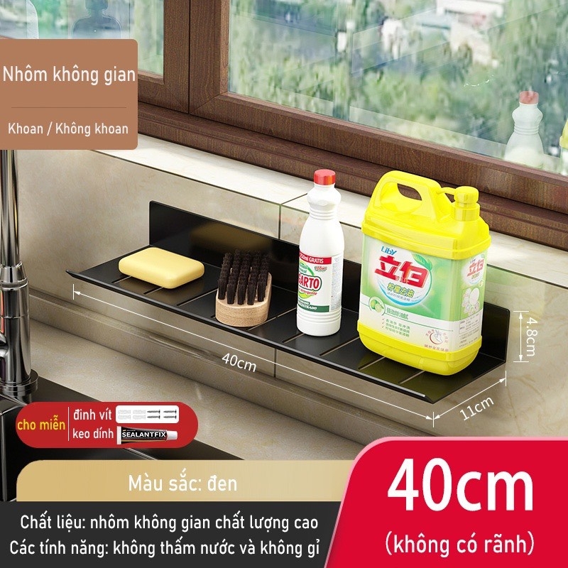 Kệ giữ đồ dùng nhà bếp dán tường không cần khoan lỗ dễ dàng đa năng tiện lợi