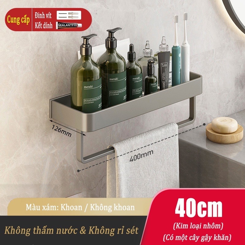 Kệ ĐAIVIETBIG gắn tường giữ khăn đa năng không cần khoan