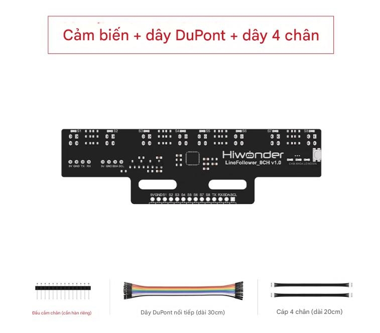 Cảm biến hồng ngoại theo dõi 8 hướng Huaner, robot thông minh tránh chướng ngại vật và mô-đun theo dõi 8 hướng