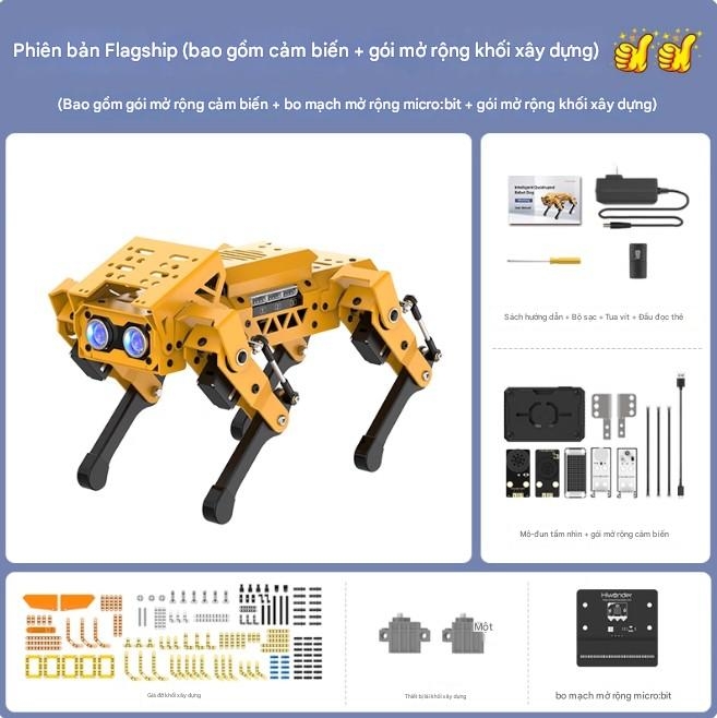 MechDog – Chó Robot Bốn Chân Thị Giác AI, Lập Trình Scratch/Python