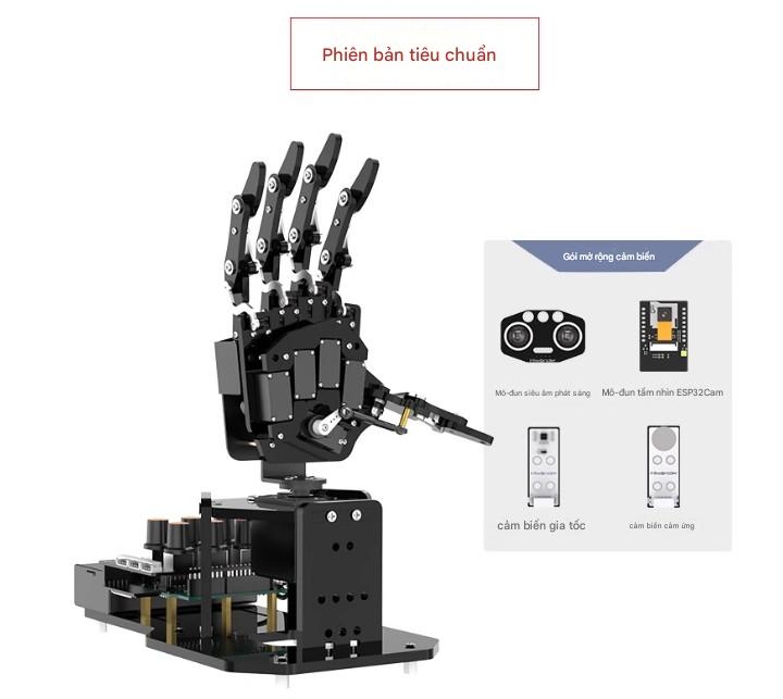 Bàn tay robot sinh học uHand UNO tương thích với Arduino, điều khiển cảm biến chuyển động, robot lập trình nguồn mở AI