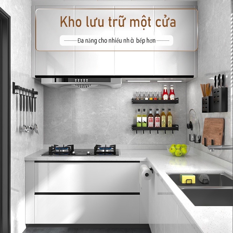 Kệ giữ đồ dùng nhà bếp dán tường không cần khoan lỗ dễ dàng đa năng tiện lợi