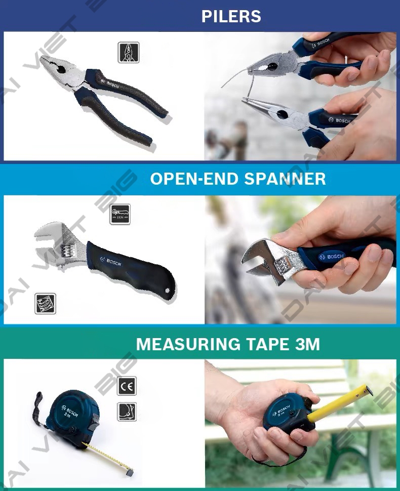 Bộ dụng cụ sửa chữa đa năng 108 món của Bosch 2607002788 chính hãng bảo hành 12 tháng