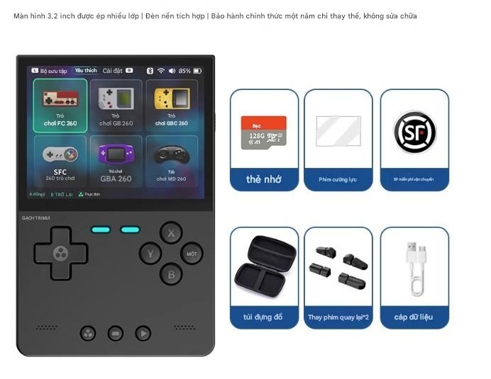 Máy chơi game TRIMUI BRICK2025 phiên bản dọc mới cầm tay máy chơi game cổ điển gạch nhỏ thời thơ ấu hoài niệm trẻ em PSP mô phỏng GBA