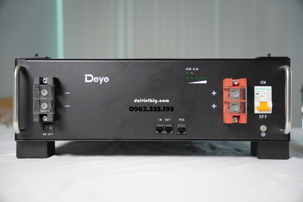 Lithium DEYE 51.2V-200Ah | Pin Lithium Deye SE-G10.2 áp thấp 2025 NEW ( Pin Deye Màu Đen )