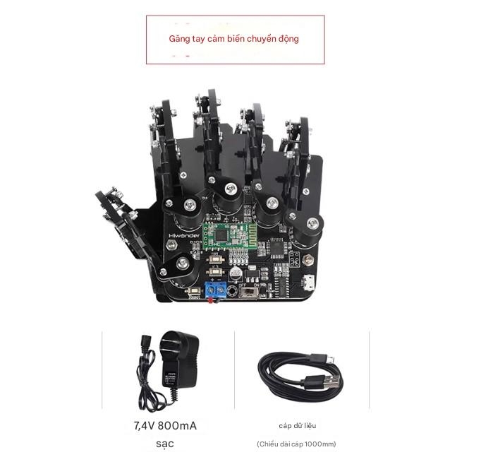 Găng tay cảm biến chuyển động/bàn tay robot/ô tô thông minh/rô bốt lập trình tương thích với Arduino có điều khiển Bluetooth nguồn mở